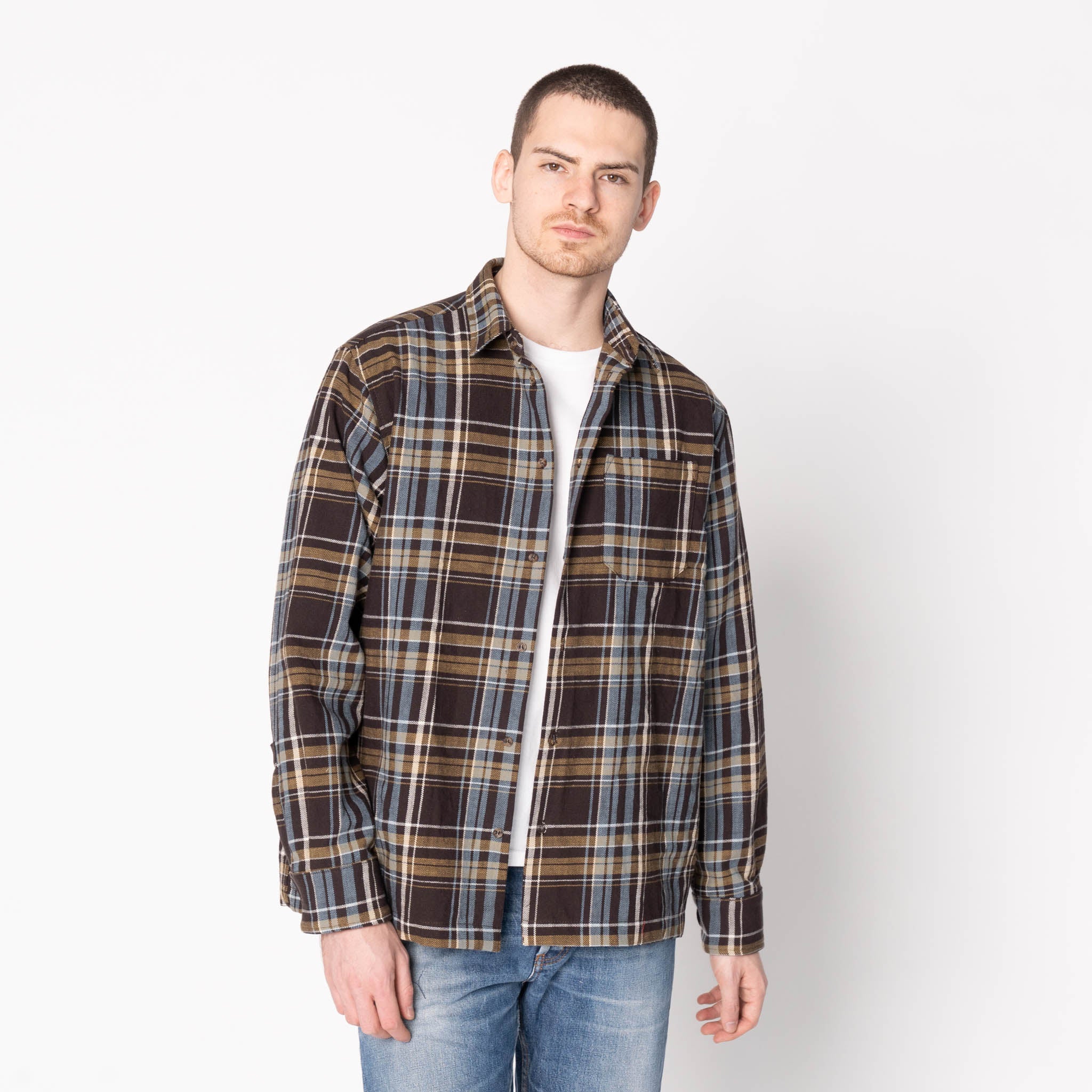 True Shirt - Slub Yarn Flannel - Navy - Image 2