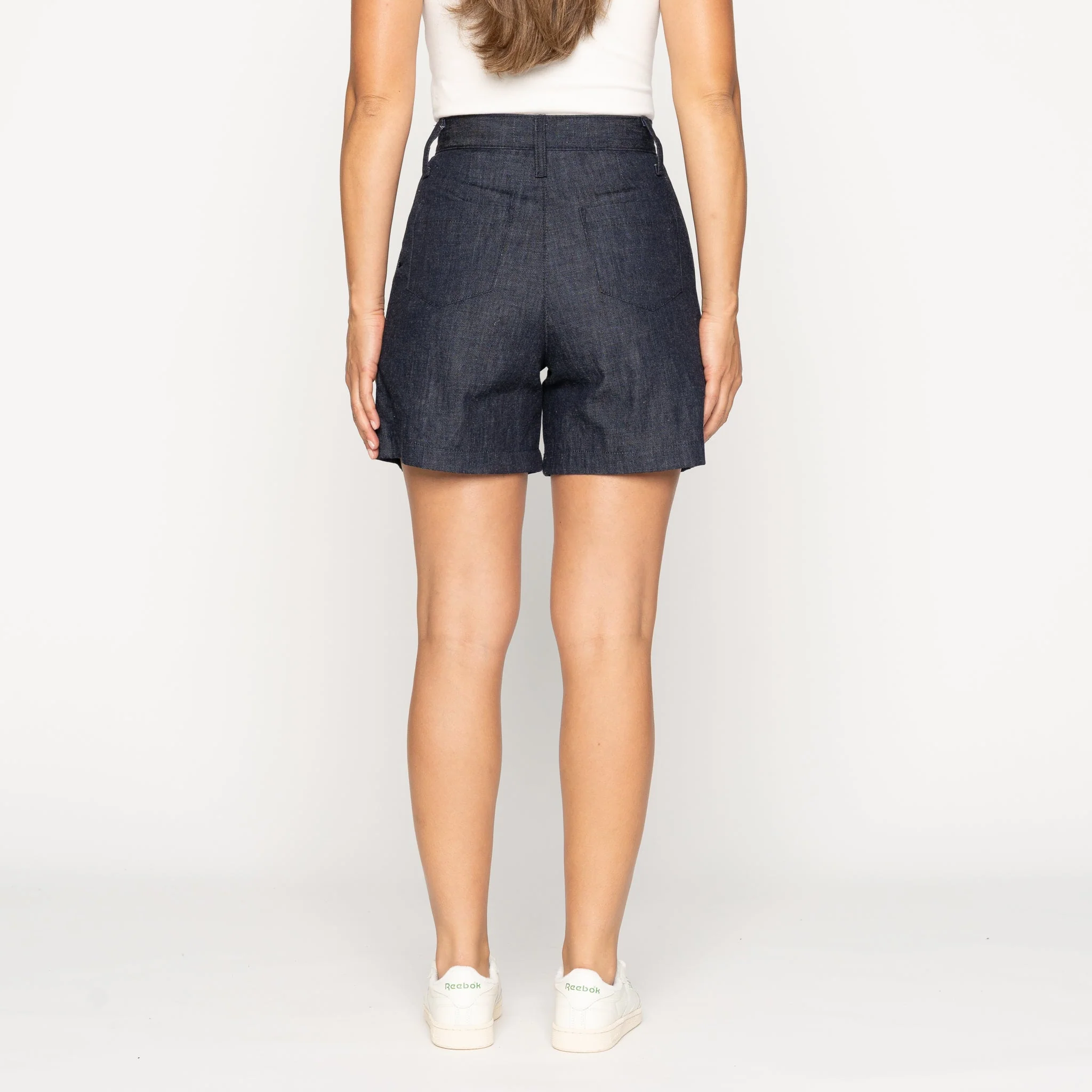 Twin Pleated Short - 10oz Rinsed Denim - Image 3