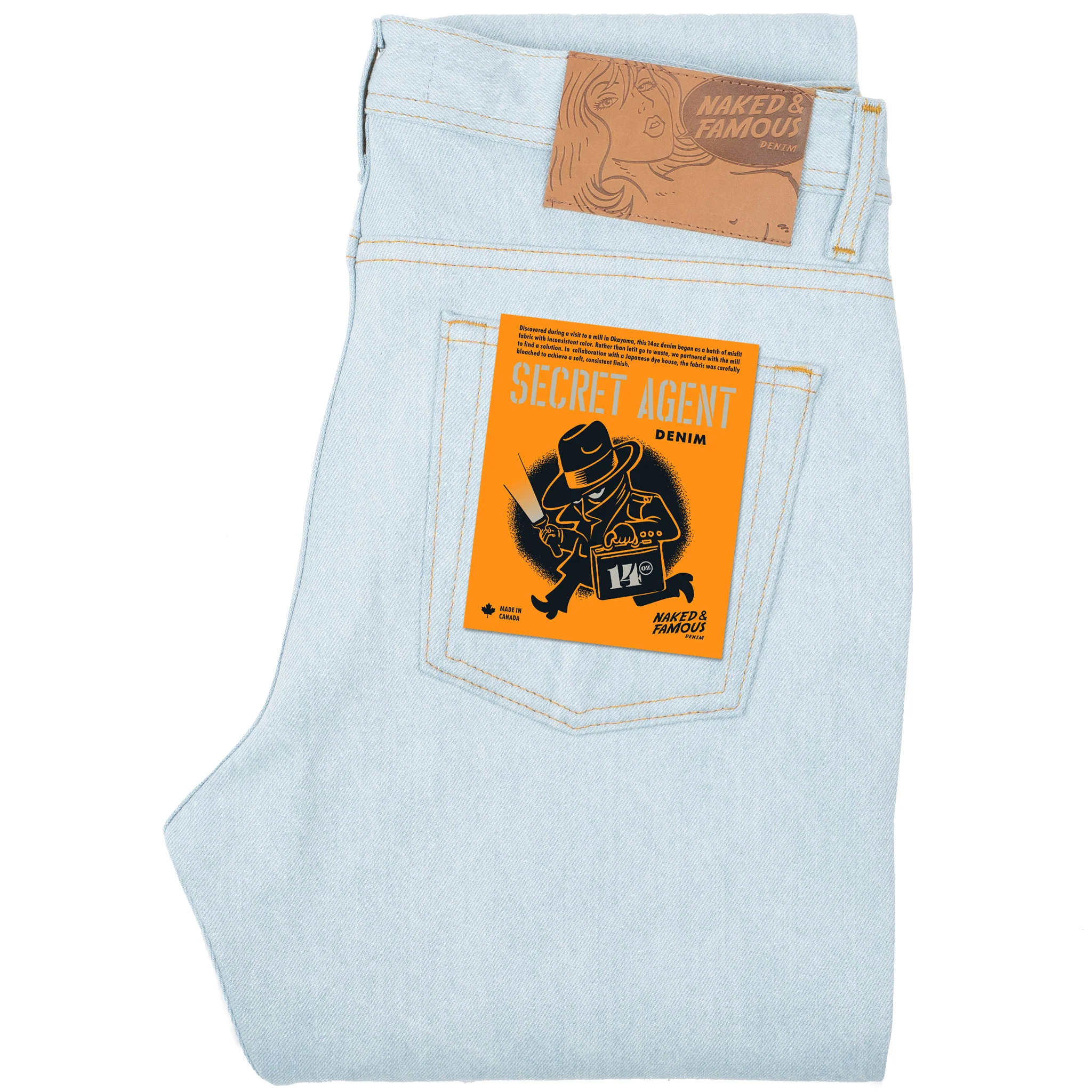 Weird Guy - Secret Agent Denim - Bleach Blue