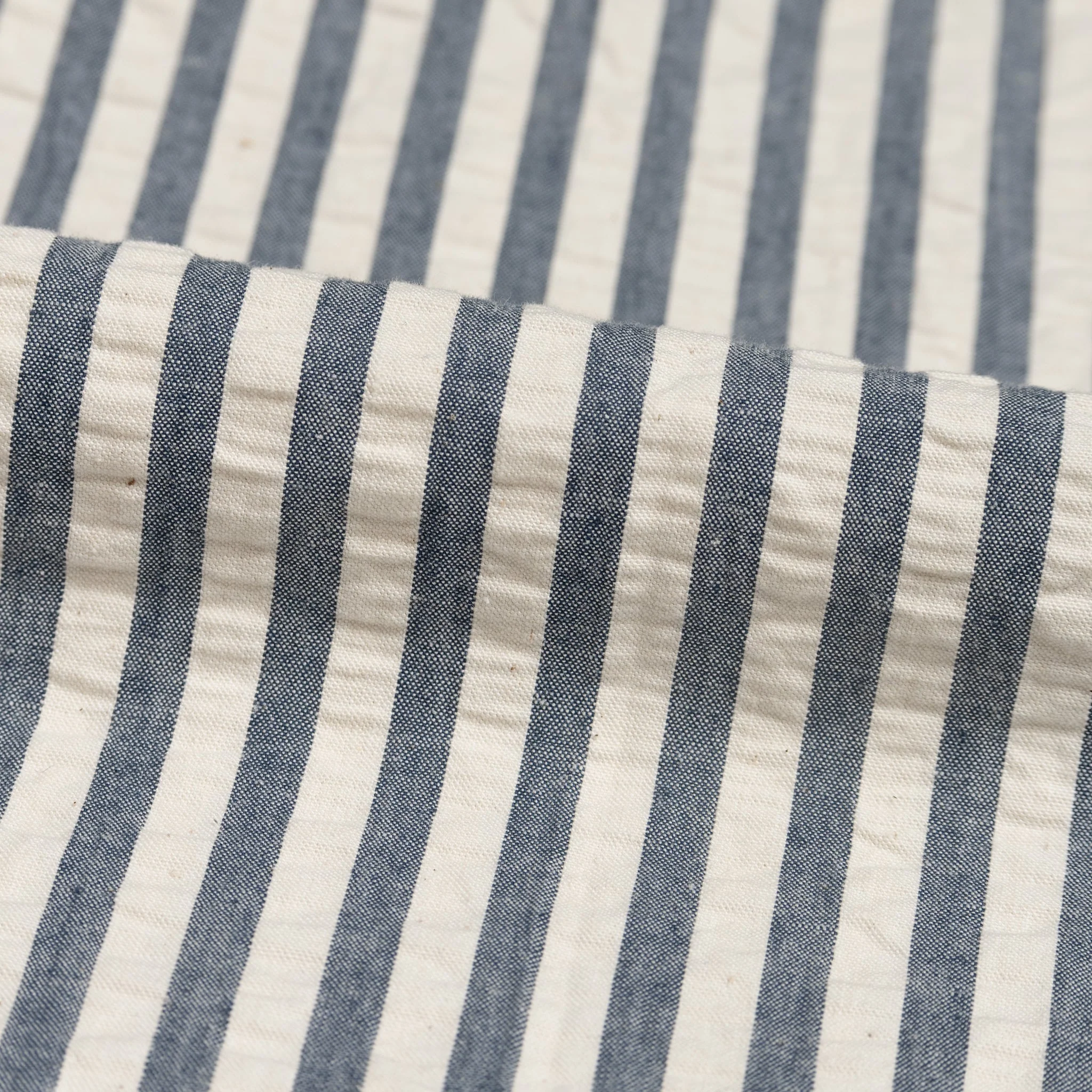 Wide Cuffed Short - Seersucker Stripe - Blue/Cream - Image 5