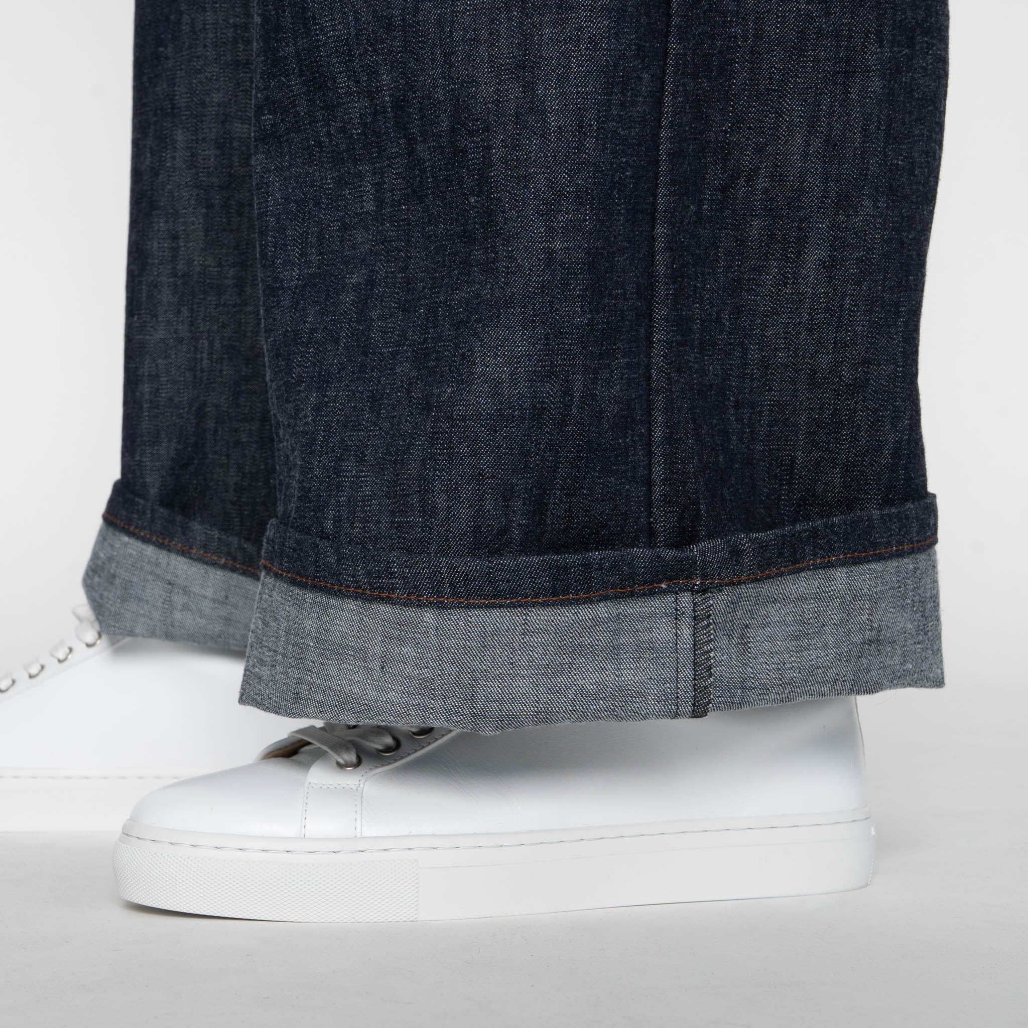 Wide Leg Trouser - 10oz Rinsed Denim - Indigo - Image 7