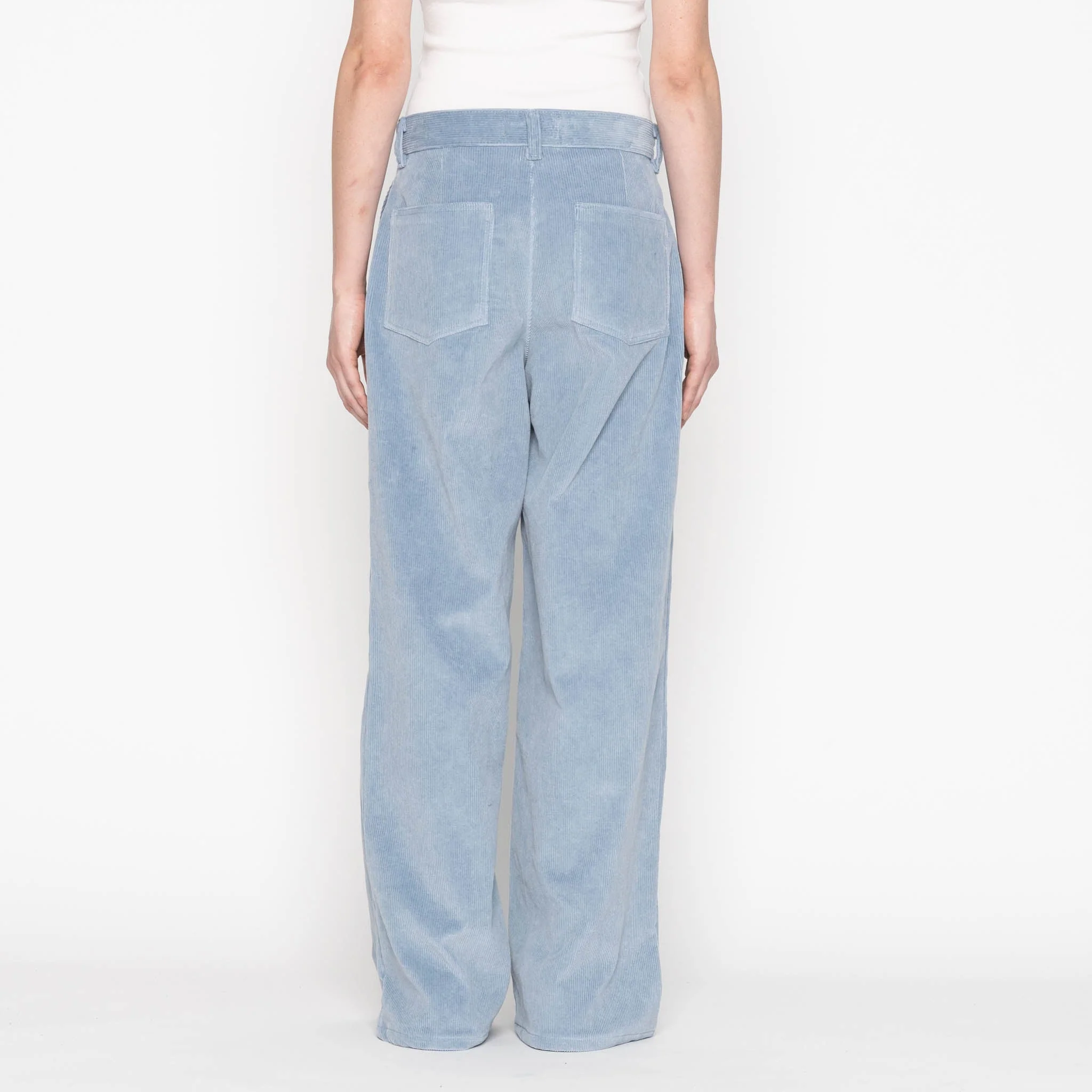 Wide Leg Trouser - Faded Corduroy Organic - Pale Indigo - Image 3