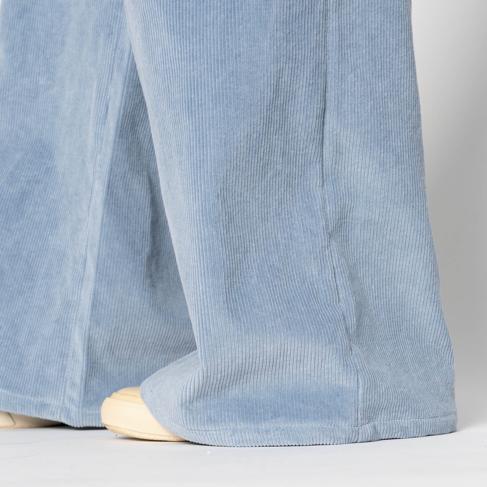 Wide Leg Trouser - Faded Corduroy Organic - Pale Indigo - Image 6