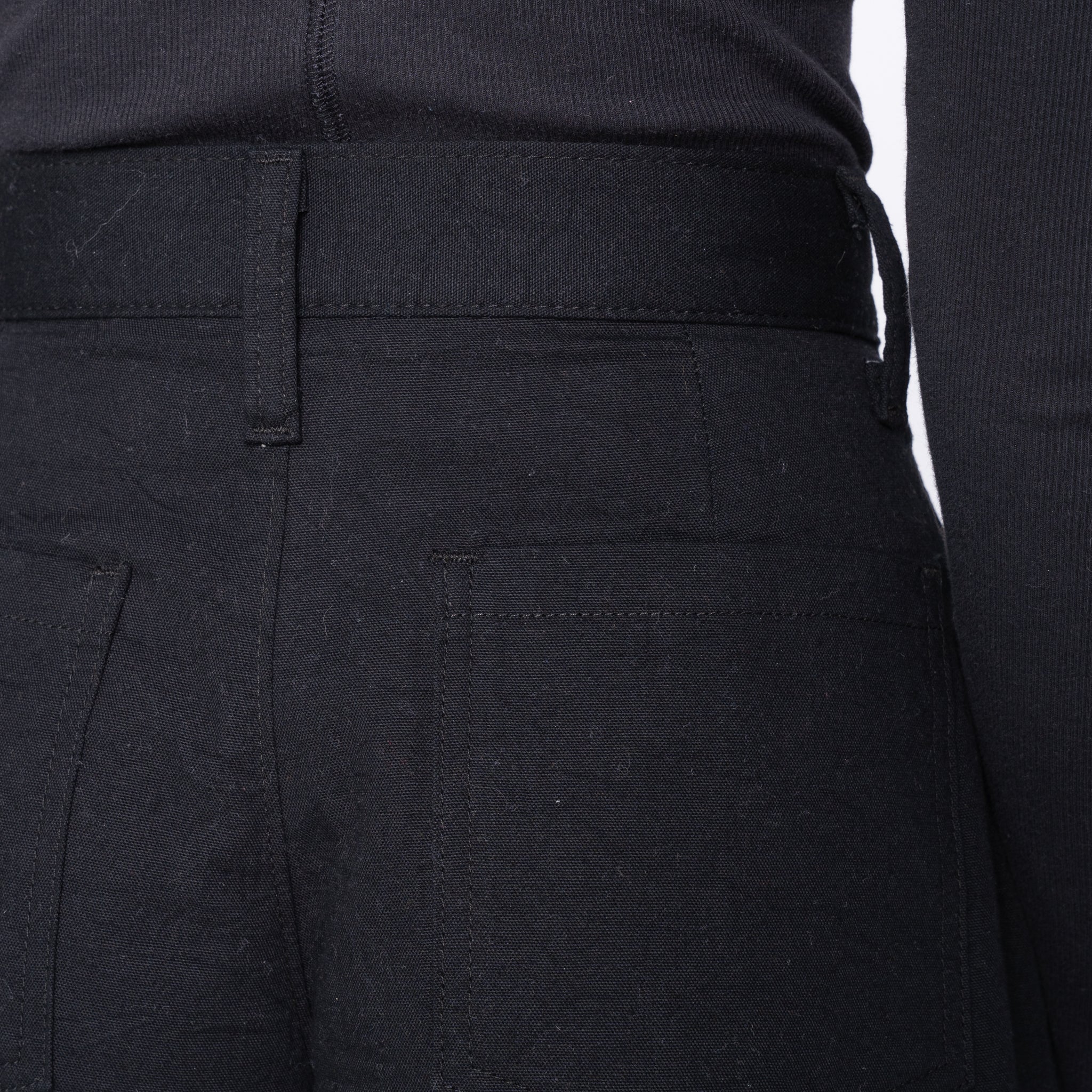 Wide Leg Trouser - Rinsed Oxford - Black - Image 5