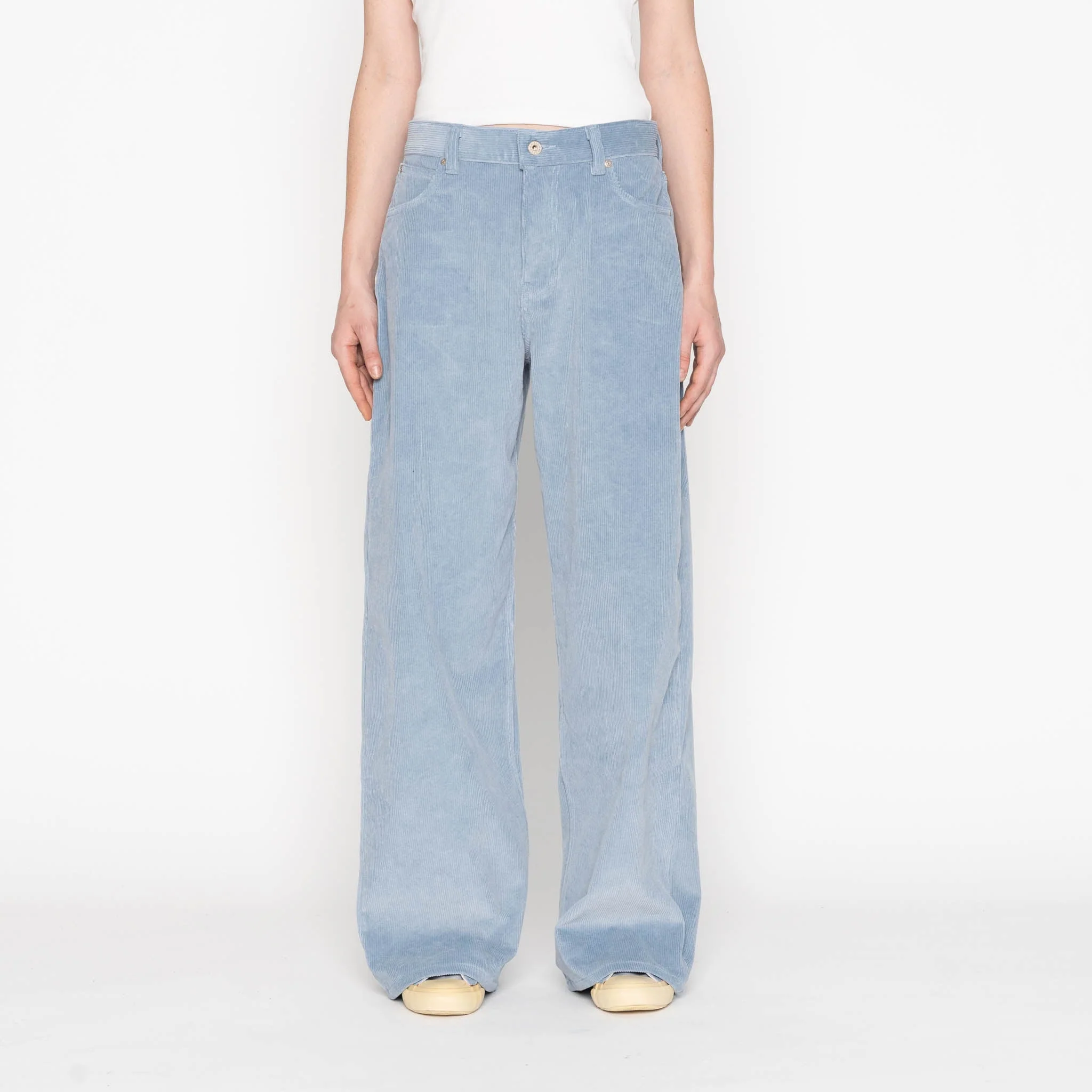 Wide Wild West - Organic Faded Corduroy - Pale Indigo - Image 2