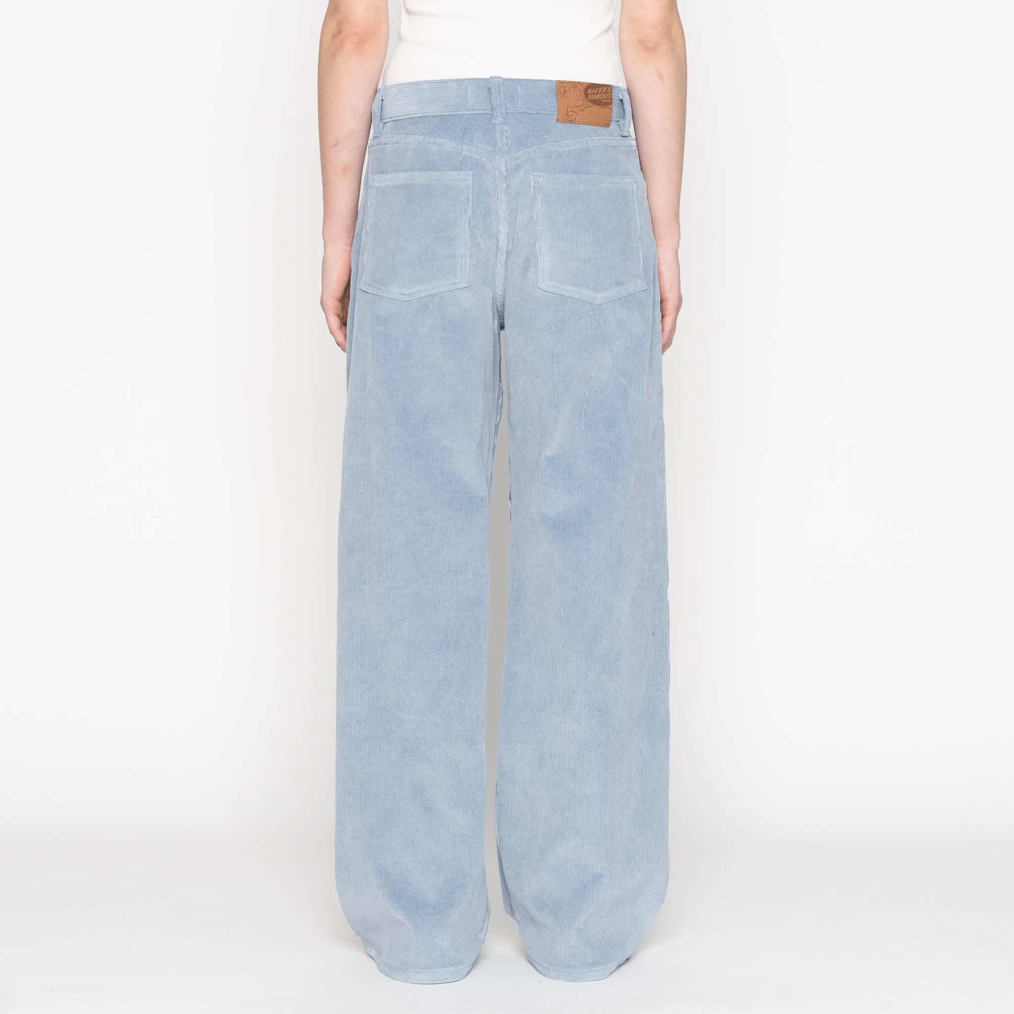 Wide Wild West - Organic Faded Corduroy - Pale Indigo - Image 3