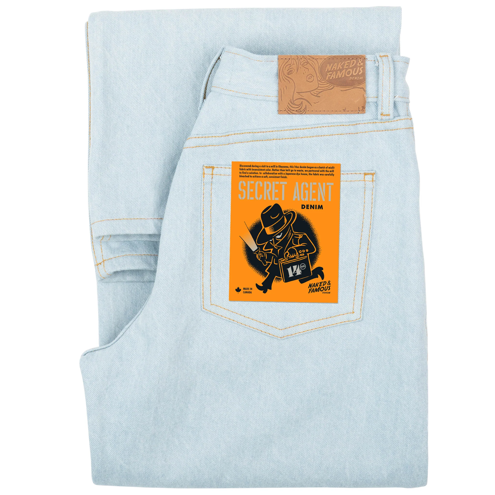 Wide Wild West - Secret Agent Denim - Bleach Blue