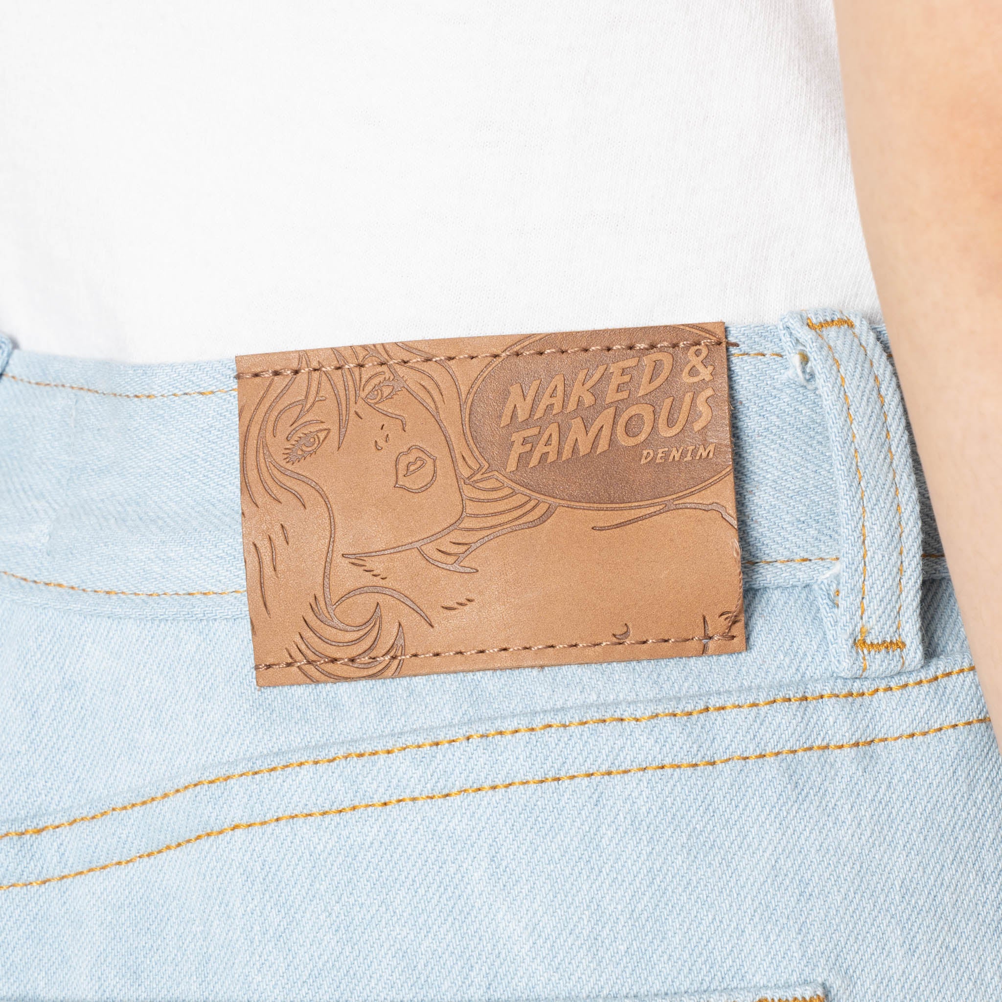 Wide Wild West - Secret Agent Denim - Bleach Blue - Image 6