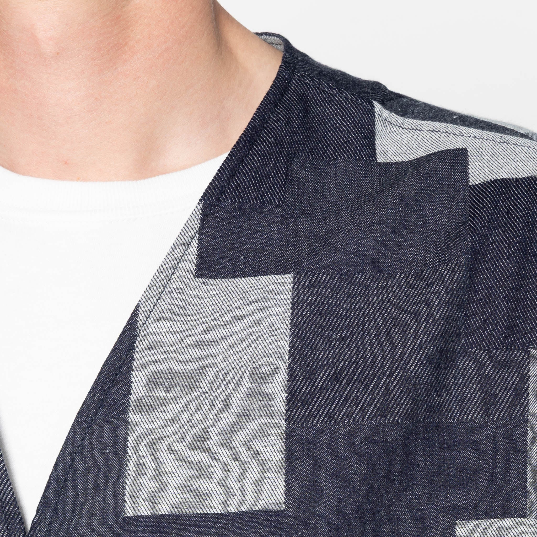 Wise Guy Jacket - Jacquard Denim - Indigo - Image 5