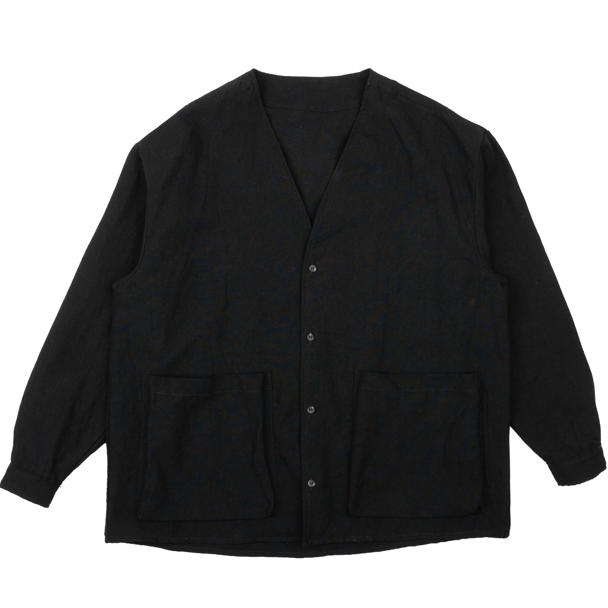 Wise Guy Jacket - Linen Blend Denim - Black