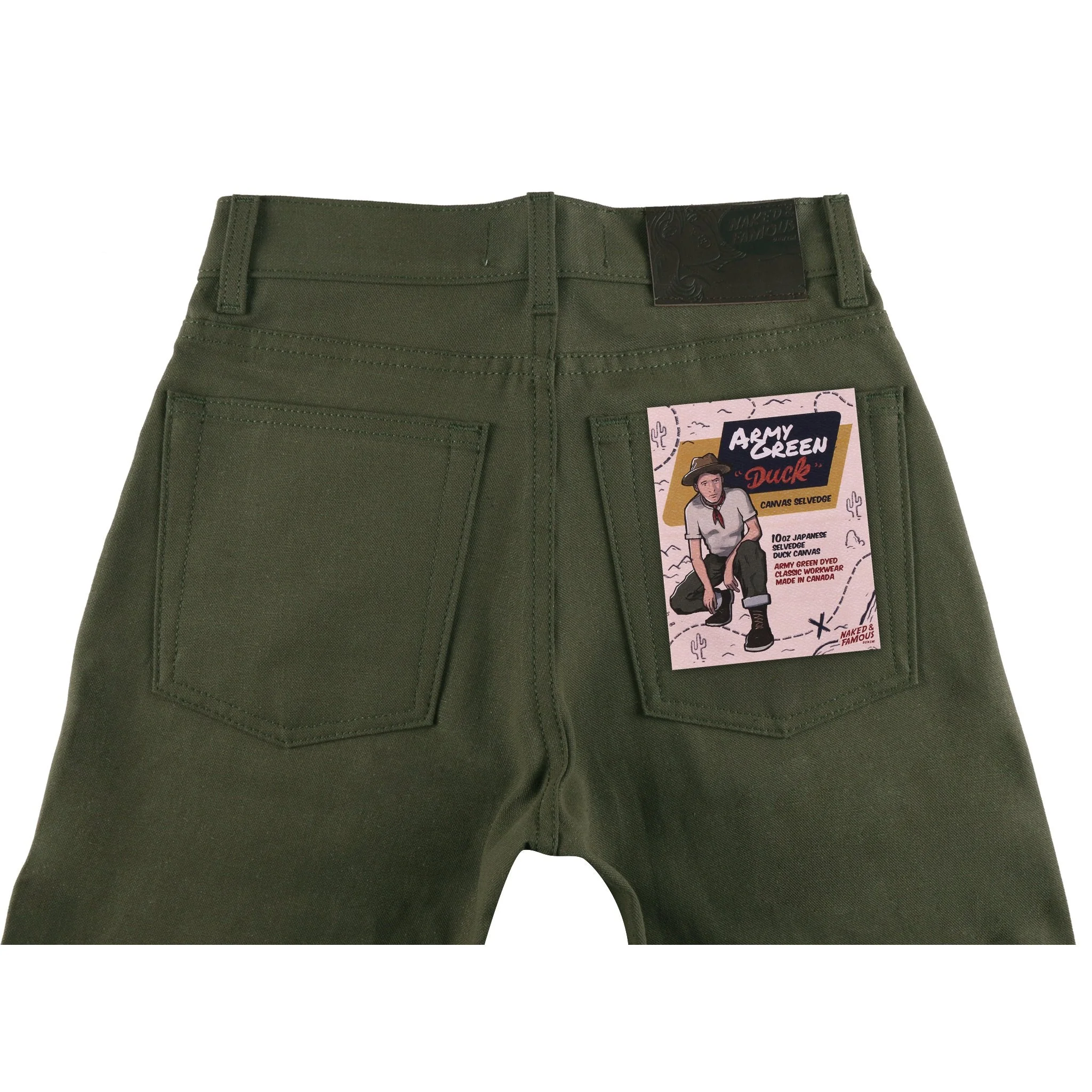 Women's - Max - Army Green Duck Selvedge - Image 3
