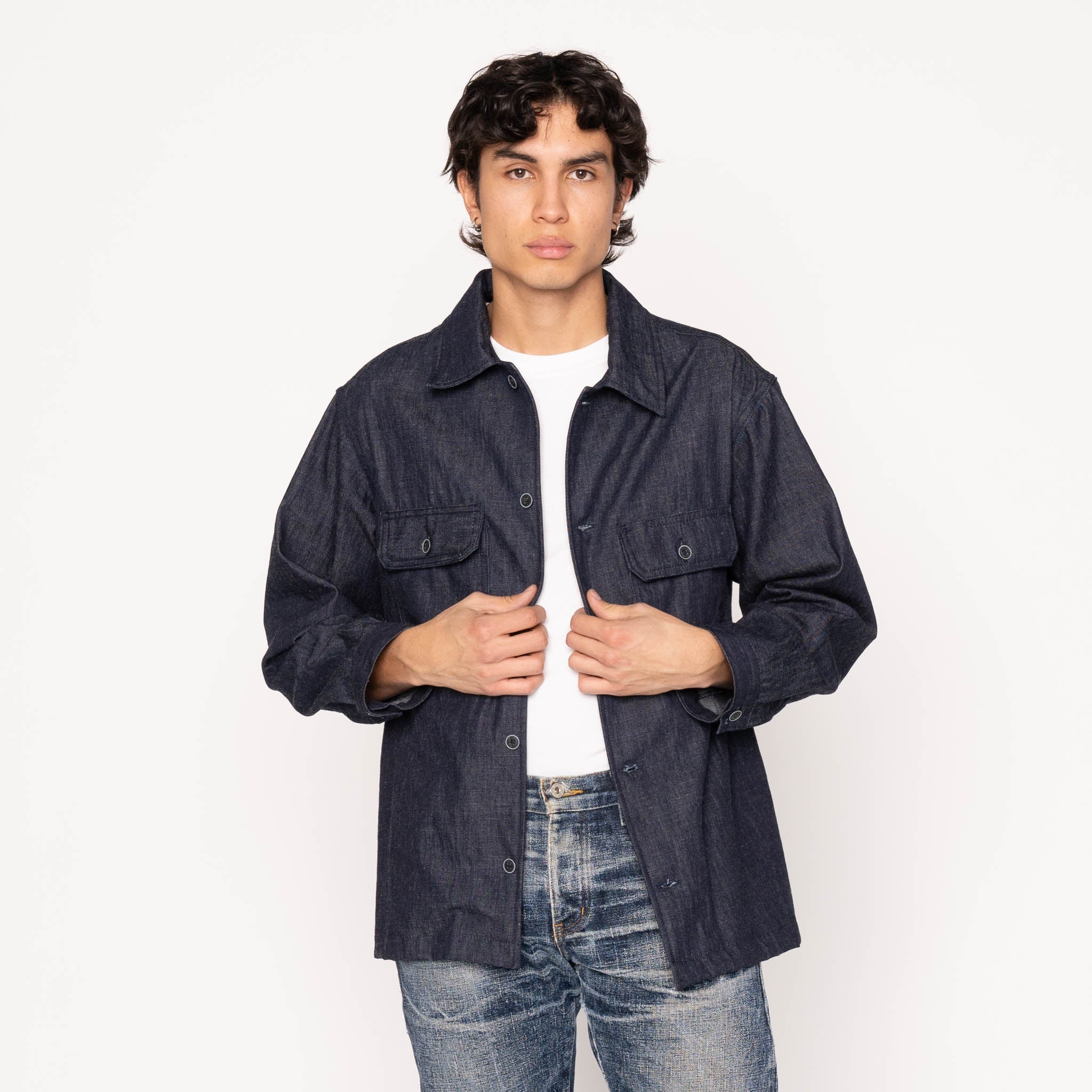 Work Shirt - 10oz Rinsed Denim - Image 2