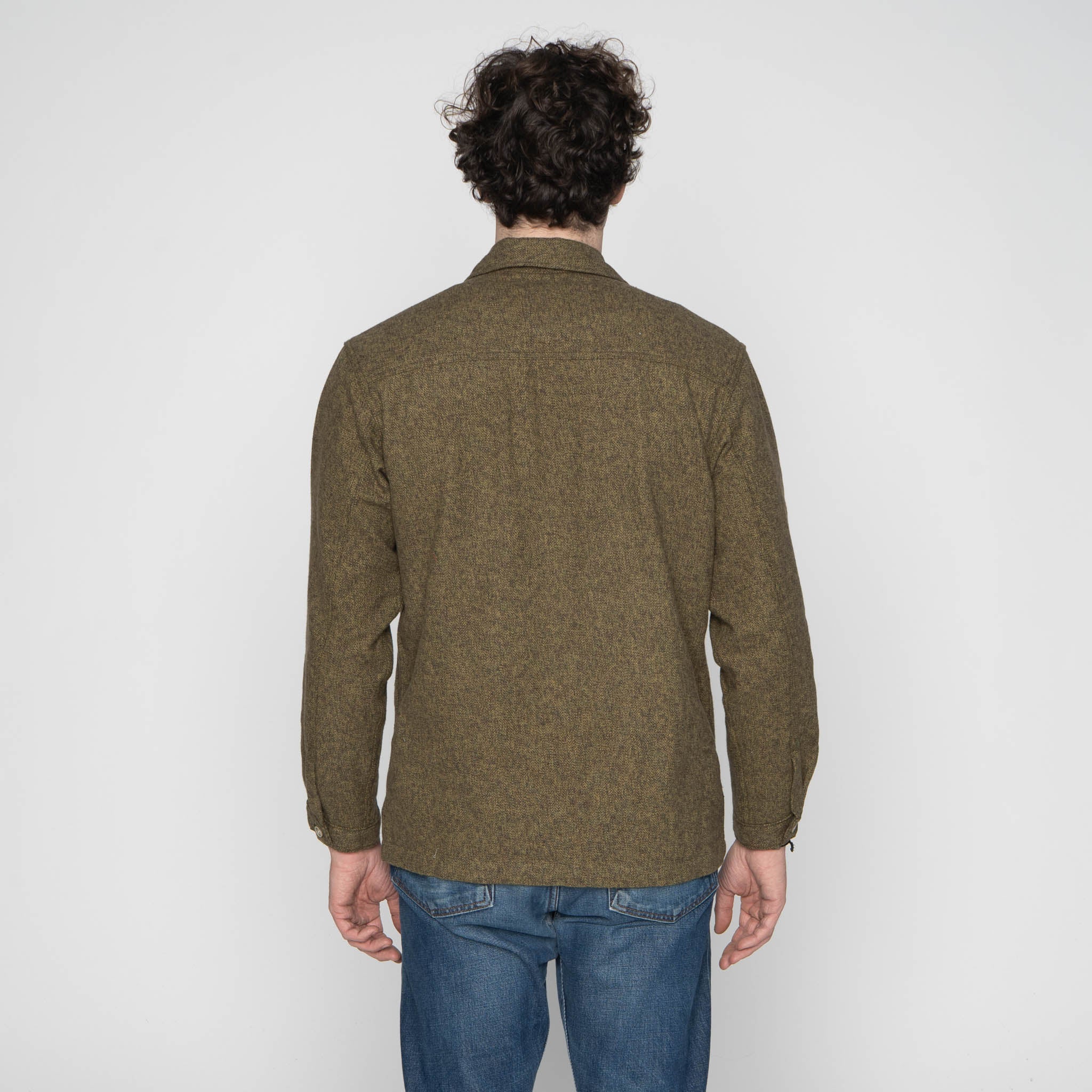 Work Shirt - Herringbone Triple Twist - Forest - Image 4