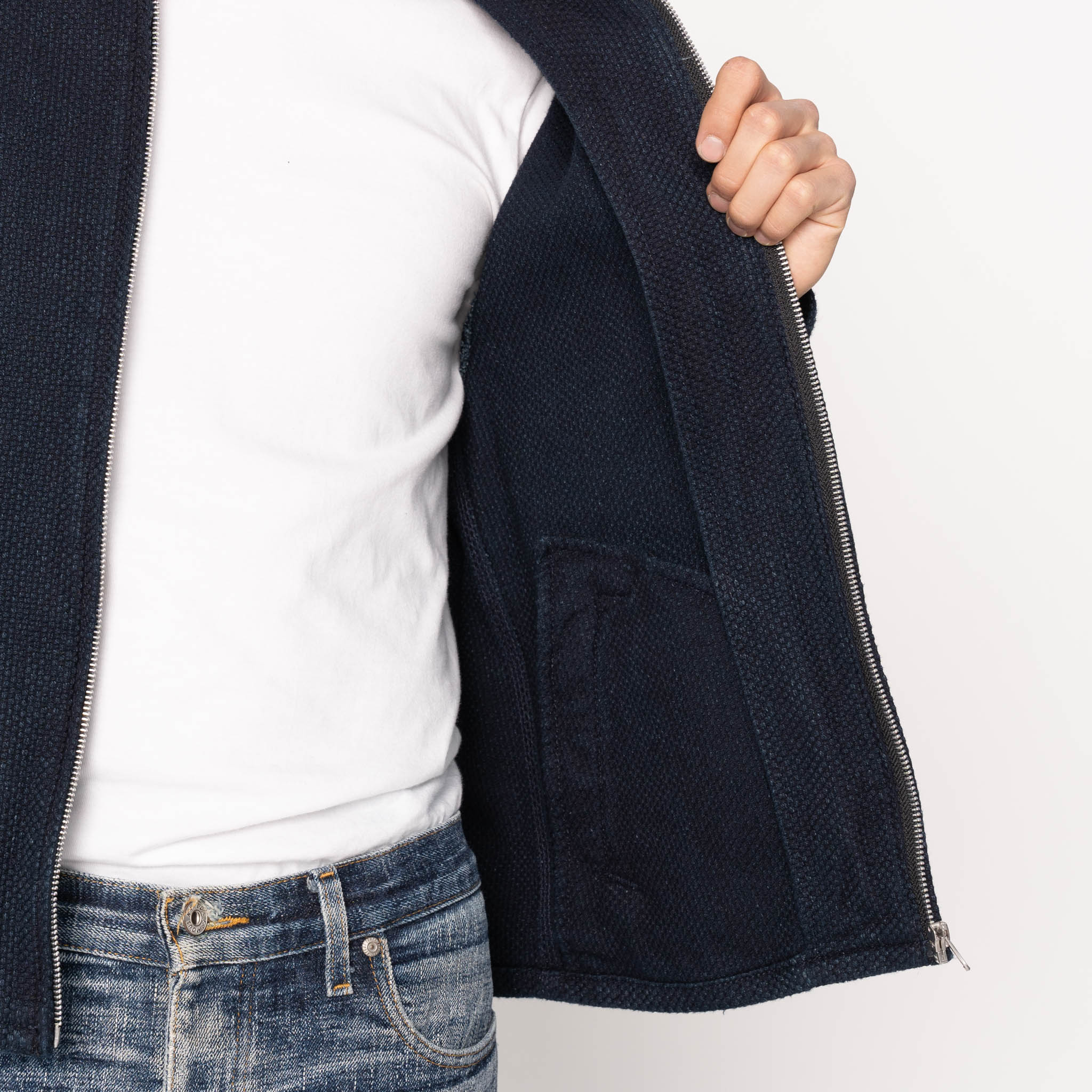 Zip Jacket - Indigo Sashiko - Image 6