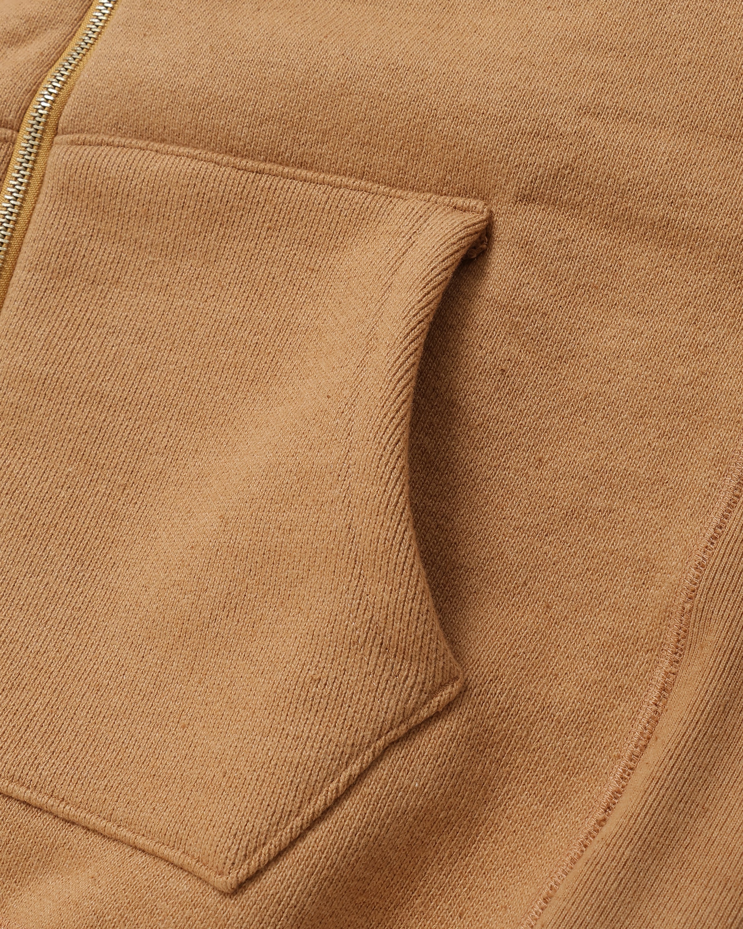 Zip Hoodie - Foxfibre® Double Heavyweight French Terry - Coyote 80 - Image 5