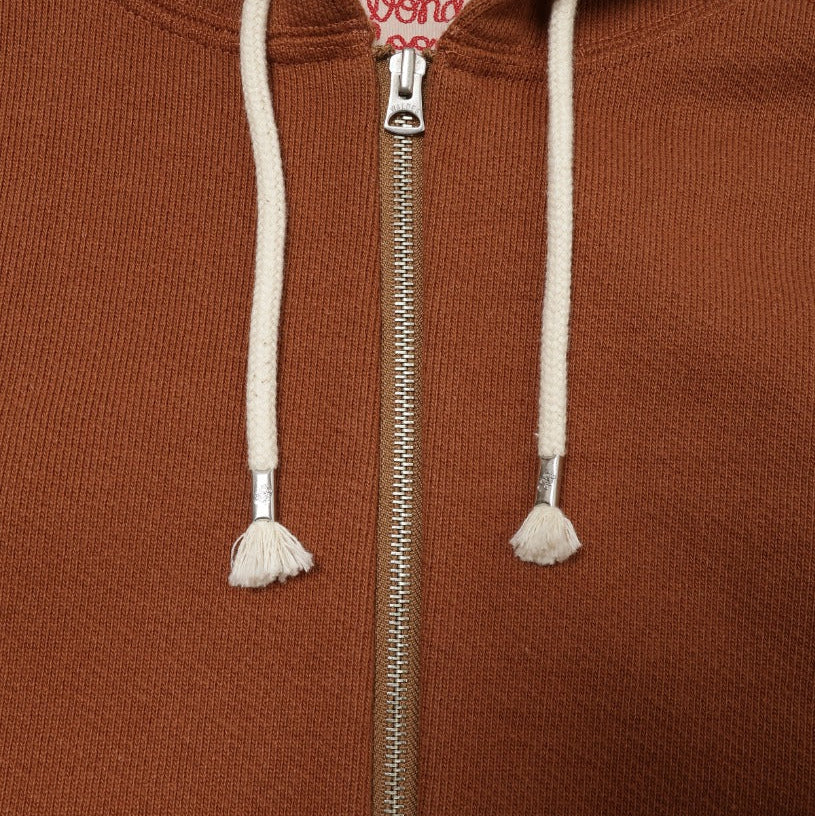 Zip Hoodie - Double Heavyeight French Terry - Rust - Image 5