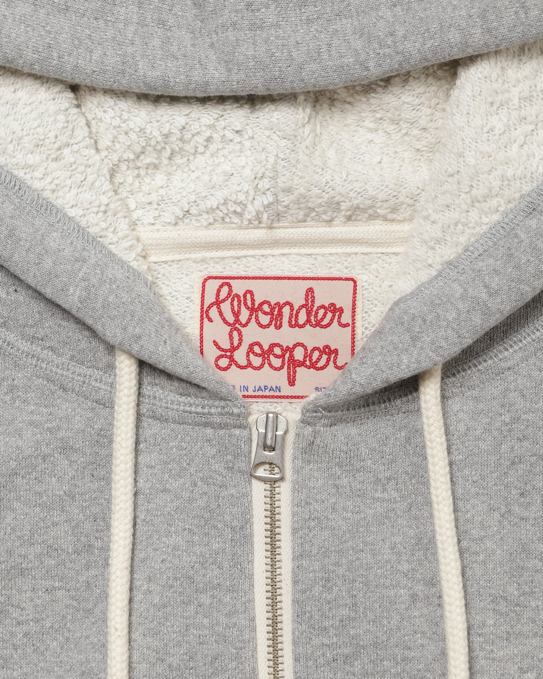 Zip Hoodie - Super Looper French Terry - Heather Grey - Image 3