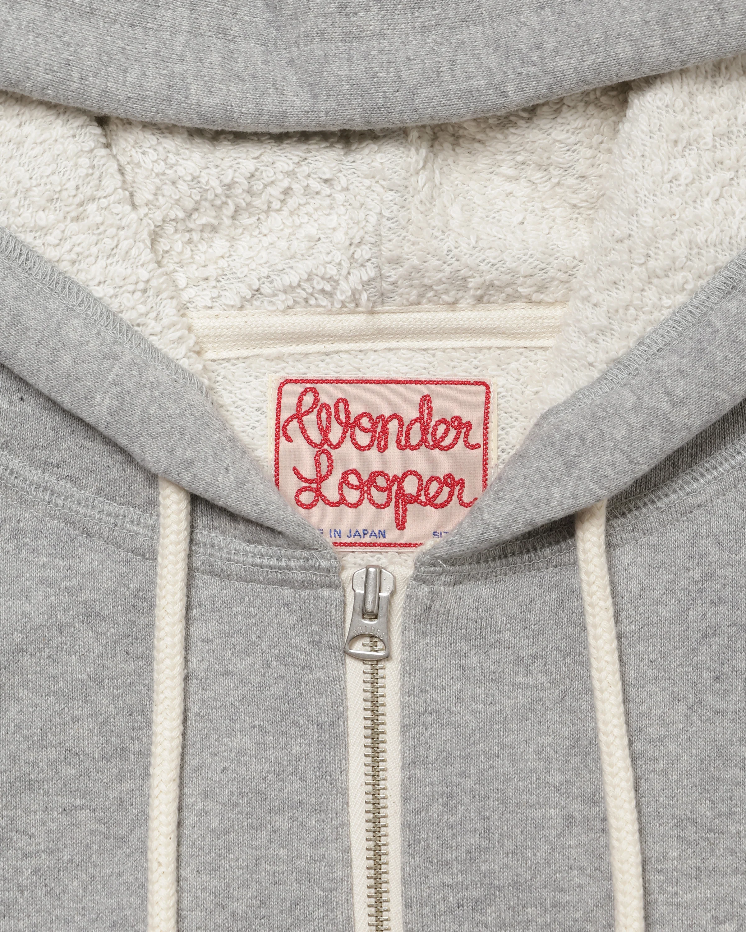 Zip Hoodie - Super Looper French Terry - Heather Grey - Image 4